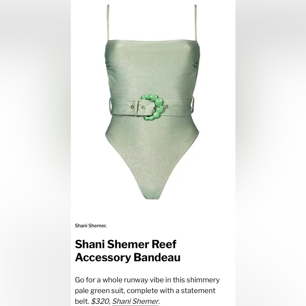 NWT Shani Shemer Swimwear Reef Bandeau designer one piece swimsuit bathing suit - Picture 4 of 16